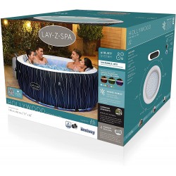 Bestway 60059 Idromassaggio gonfiabile Lay-Z-Spa® Hollywood AirJet™ con luci LED