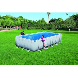 Bestway 58228 Telo Termico Power Steel Frame  Rettangolare Da Cm. 732X366X132 Adattabile Tagliandolo A Cm. 671X366X132 E Cm. 549