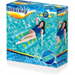 Bestway - Materassino Gonfiabile Beach con Cuscino 188x71 3 43015