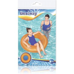 Bestway - Ciambella Salvagente Gonfiabile per Bambini, Trasparente Neon 36025