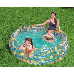 Bestway 51048 trasparente Sea Life Multicolor 170 x 53 cm, gonfiabile, Piscina