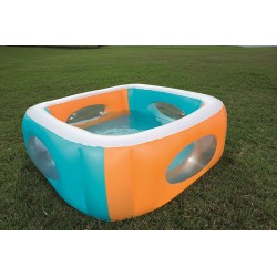 Bestway 51132 Piscina Window Multi Color con Oblo  Cm 168X168 266, 565 Litri, 168 x 168 x 56 cm