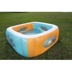 Bestway 51132 Piscina Window Multi Color con Oblo  Cm 168X168 266, 565 Litri, 168 x 168 x 56 cm