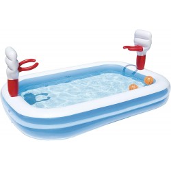 Bestway - 54122 - Piscina Family Basketball Cm. 251X168X102, Contiene 2 Palle Per Giocare