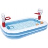 Bestway - 54122 - Piscina Family Basketball Cm. 251X168X102, Contiene 2 Palle Per Giocare