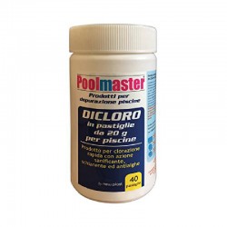 DICLORO in pastiglie Multifunzione da 20 g - barattolo 1kg  Poolmaster