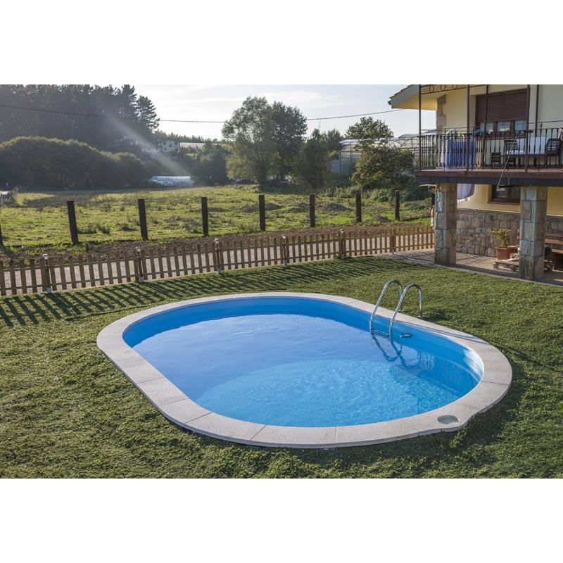 Piscina interrata GRE Serie SUMATRA 500x300 h 120 ovale