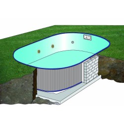 Piscina interrata GRE Serie SUMATRA 500x300 h 120 ovale