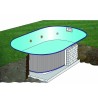 Piscina interrata GRE Serie SUMATRA 700x320 h 120 ovale