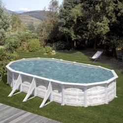 Piscina acciaio GRE Serie GROENLANDIA 730x375 h 132 ovale