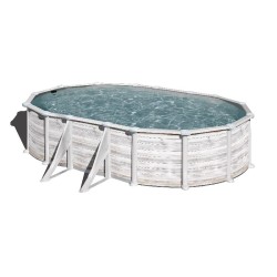 Piscina acciaio GRE Serie GROENLANDIA 610x375 h 132 ovale