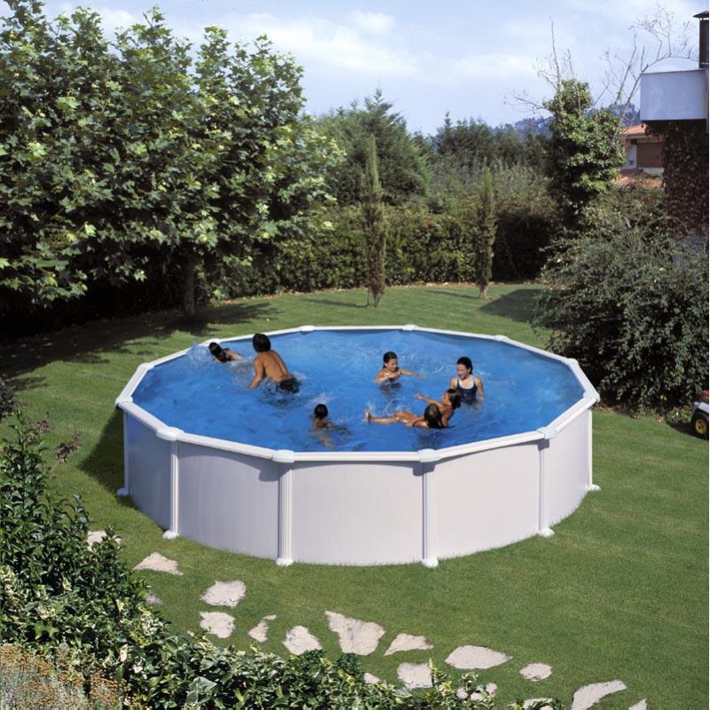 Piscina acciaio GRE serie ATLANTIS 550x132h tonda