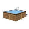 Piscina in Legno 305x305x119h CARRA quadrata GRE - 790205