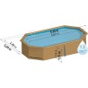 Piscina in Legno 535x335x117h CANELLE 2 ovale GRE 790087