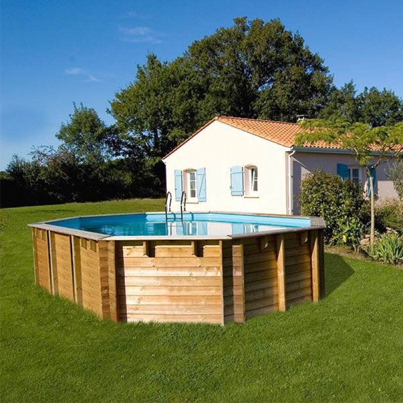 Piscina in Legno 672x472x146h VERMELA Ovale GRE - 790098