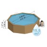 Piscina in Legno 500x127h VIOLETTE 2 Tonda GRE 80003