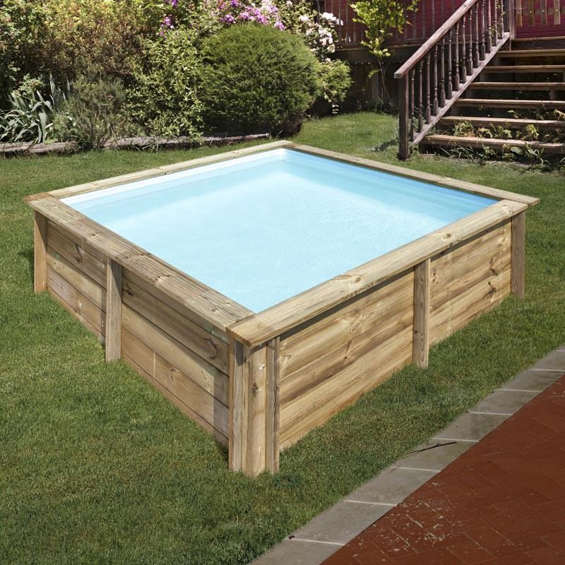 Piscina in legno CITY 225x225x68h Quadrata GRE - 790000