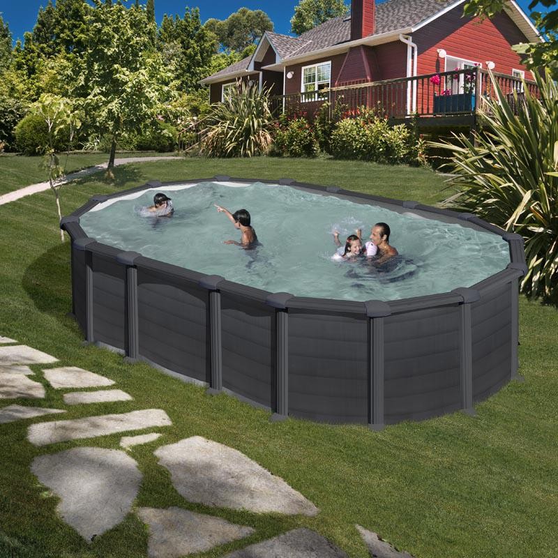 Piscina acciaio GRE serie CAPRI 610x375x132h Ovale