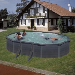 Piscina acciaio GRE serie GRANADA 610x375x132h Ovale