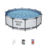 Bestway 56418 Power Steel Pro MAX 366x100cm con Pompa di Filtraggio e Scaletta