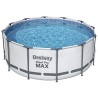 Bestway 56420 Power Steel Pro MAX 366x122cm con Pompa di Filtrazione, Scaletta, Telo di Copertura