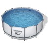 Bestway 56420 Power Steel Pro MAX 366x122cm con Pompa di Filtrazione, Scaletta, Telo di Copertura