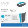Bestway 56441 Power Steel Rettangolare 404x201x100 cm con Pompa di Filtraggio e Scaletta