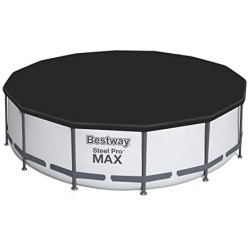 Bestway 5612X Power Steel Pro MAX 427x122cm con Pompa di Filtrazione, Scaletta, Telo di Copertura