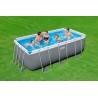Bestway 56457 Power Steel 412x201x122cm con Pompa di Filtrazione Filtro a Sabbia e Scaletta