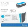 Bestway 56457 Power Steel 412x201x122cm con Pompa di Filtrazione Filtro a Sabbia e Scaletta