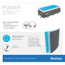 Bestway 56456 Power Steel 412x201x122cm con Pompa di Filtrazione e Scaletta