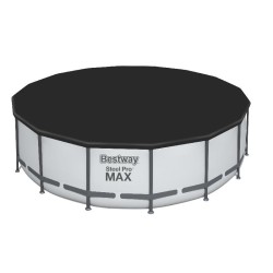 Bestway 5612Z Power Steel Pro MAX 488x122cm con Pompa di Filtrazione a Cartuccia, Scaletta, Telo di Copertura
