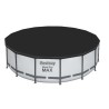 Bestway 5612Z Power Steel Pro MAX 488x122cm con Pompa di Filtrazione a Cartuccia, Scaletta, Telo di Copertura