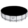Bestway 56462 Power Steel Pro MAX 549x122cm con Pompa di Filtrazione, Scaletta, Telo di Copertura