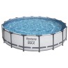 Bestway 56462 Power Steel Pro MAX 549x122cm con Pompa di Filtrazione, Scaletta, Telo di Copertura