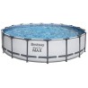 Bestway 56462 Power Steel Pro MAX 549x122cm con Pompa di Filtrazione, Scaletta, Telo di Copertura