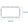 Intex – Piscina Prisma Frame 400x200x122cm Fuori Terra Rettangolare, Pompa Filtro,Scaletta, PVC Grigio, 26790