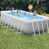 INTEX 26792 Prisma Metal Frame 488x244x107 Cm Con Pompa di Filtrazione, Scaletta
