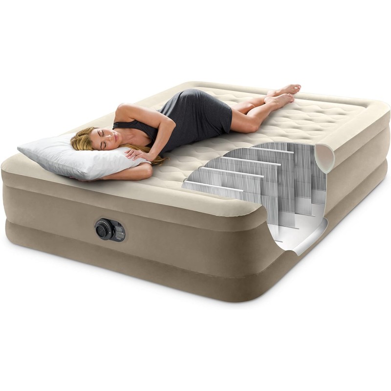 Double Air Bed Inflatable Mattress Built In 130W Pump - Foto 11