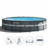 INTEX - Piscina XTR Ultra Frame 549x132 cm tonda,  Pompa a sabbia, scaletta doppia, telo base, copertura 26330