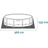 INTEX - Piscina XTR Ultra Frame 549x132 cm tonda,  Pompa a sabbia, scaletta doppia, telo base, copertura 26330