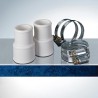 Kit di collegamento tubo: 2 raccordi e 4 morsetti di 38 e 32 mm di diametro - GRE AR511