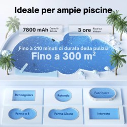 WYBOT S2PRO - Robot pulitore a batteria con stazione di ricarica a bordo piscina