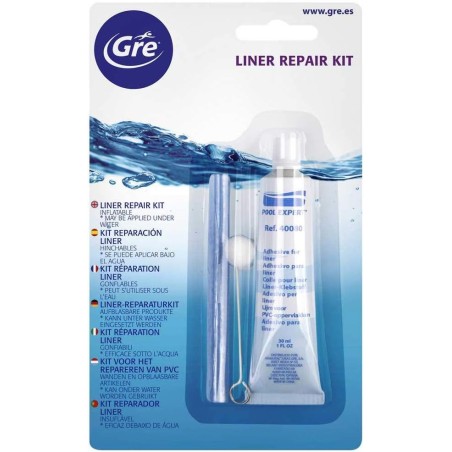 Gre - Kit di riparazione liner piscina, con colla e bastoncino applicatore 40080