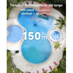 WYBOT C2 - Robot Pulitore Senza Fili a Batteria doppia filtrazione, fino a 180 minuti per Piscina