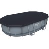 Bestway 56448 Powee Steel Ovale 488x305x107cm con Pompa di Filtraggio, Scaletta, Telo di Copertura