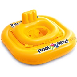 Intex 56587EU - Salvagente Mutandina Pool School Quadrato, Vinile, Giallo, 79x79 cm