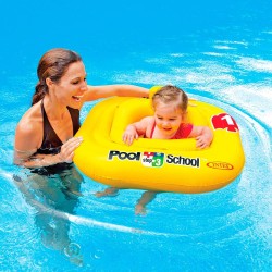 Intex 56587EU - Salvagente Mutandina Pool School Quadrato, Vinile, Giallo, 79x79 cm
