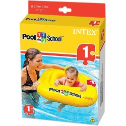 Intex 56587EU - Salvagente Mutandina Pool School Quadrato, Vinile, Giallo, 79x79 cm