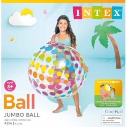 Intex 59065 Palla Jumbo, 107 cm, Multicolore, colori assortiti